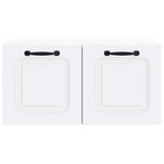 vidaXL Meuble TV mural Blanc 59 5 x 31 x 30 cm Bois d'ingénierie
