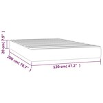 vidaXL Matelas de lit à ressorts ensachés Noir 120x200x20cm Similicuir