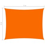 vidaXL Voile de parasol Tissu Oxford rectangulaire 6x7 m Orange