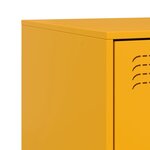 vidaXL Tables de chevet 2 Pièces jaune 34 5x39x44 cm acier