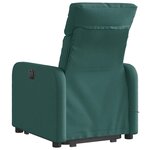 vidaXL Fauteuil inclinable de massage Vert foncé Tissu
