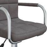 vidaXL Chaise pivotante de salle à manger Gris foncé Tissu