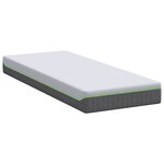 vidaXL Matelas Blanc et Gris 80 x 200 cm Ressort ensaché