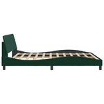 vidaXL Cadre de lit Dover vert foncé 180x200 cm velours