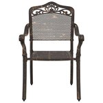 vidaXL Ensemble de salle à manger pour jardin 5 Pièces Bronze Aluminium