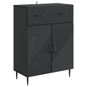 vidaXL Buffet Noir 66 x 34 5 x 89 5 cm Bois d'ingénierie
