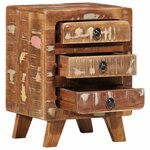 vidaXL Table de chevet 2 Pièces 37x32x50 cm bois massif de récupération