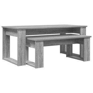 vidaXL Ensemble de tables basses 2 Pièces Gris Sonoma Bois d'ingénierie