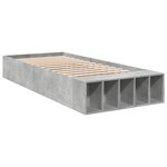 vidaXL Cadre de lit gris béton 100x200 cm bois d'ingénierie