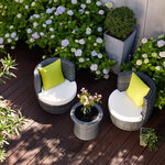 Tectake Salon de jardin NICE 2 places - gris