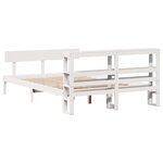 vidaXL Cadre de lit sans matelas blanc 120x200 cm bois de pin massif