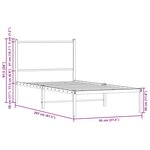 vidaXL Cadre de lit en métal sans matelas chêne sonoma 90x200 cm