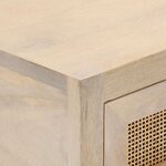 vidaXL Table console 90x30x76 cm bois massif de manguier et fer