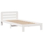 vidaXL Lit bibliothèque sans matelas blanc 90x200cm bois de pin massif