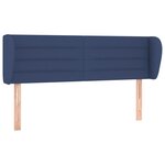 vidaXL Tête de lit avec oreilles Bleu 147x23x78/88 cm Tissu