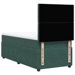 vidaXL Sommier à lattes de lit avec matelas Vert foncé 90x190 cm