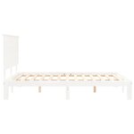 vidaXL Cadre de lit sans matelas blanc bois de pin massif