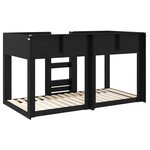 vidaXL Lit Superposé pour Enfants Chêne noir 90 x 200 cm
