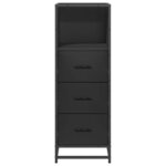 vidaXL Armoire de salle de bain noir 35x37 5x100 cm bois d'ingénierie