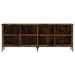 vidaXL Armoire à chaussures chêne fumé 131x35x50 cm bois d'ingénierie