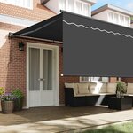 vidaXL Auvent Rétractable Anthracite 500 × 300 cm