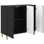 vidaXL Buffet Noir 89 x 34 5 x 80 cm Bois d'ingénierie