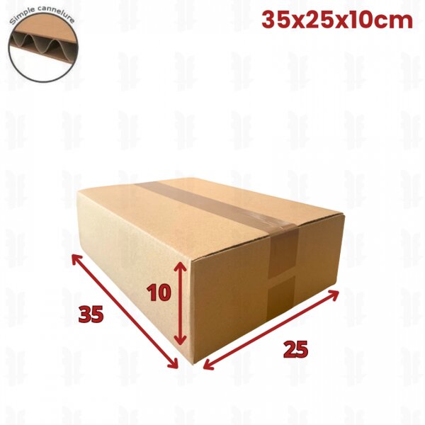 20 cartons caisse américaine 35x25x10 (fefco 201)