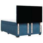 vidaXL Sommier à lattes de lit et matelas bleu 140x200 cm velours
