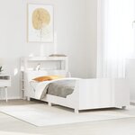 vidaXL Cadre de lit sans matelas blanc 90x190 cm bois de pin massif