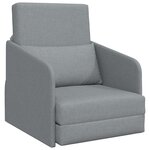 vidaXL Canapé-Lit Gris clair 65 x 80 x 83 cm tissu