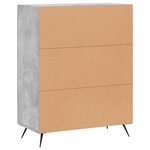 vidaXL Buffet gris béton 69 5x34x90 cm bois d'ingénierie