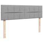 vidaXL Lit ottoman avec matelas gris clair 140x190 cm tissu