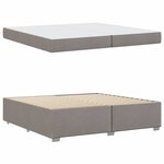 vidaXL Cadre de lit avec matelas Taupe 200 x 200 cm tissu