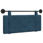 vidaXL Tête de lit suspendue Bleu Velours