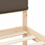 vidaXL Cadre de lit avec tête de lit rembourrée Taupe 80 x 200 cm