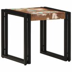 vidaXL Table basse Multicolore 40 x 40 x 38 cm Bois Recyclé Solide