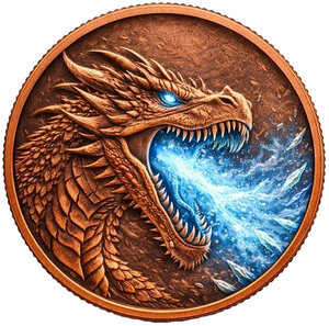 Monnaie ICE DRAGON 1 Oz Medaille Cuivre 2026 (PRÉCOMMANDE)