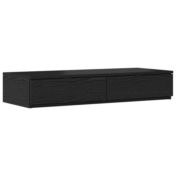 Tiroirs de lit vidaXL Noir 75x36 5x16 5 cm en bois aggloméré