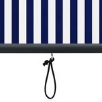 vidaXL Store roulant d'extérieur 60x250 cm Bleu et blanc
