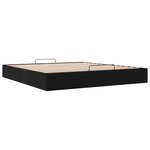 vidaXL Cadre de lit ottoman Noir King size Simili cuir