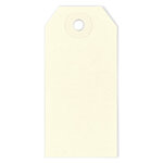 Lot de 1000: étiquette américaine cartonnée beige sans attache 80x38 mm