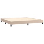 vidaXL Sommier à lattes de lit avec matelas LED Cappuccino 200x200 cm