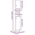vidaXL Armoire de salle de bain chêne artisanal 32x25 5x190 cm
