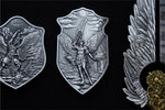 THE SHIELD OF SAINT URIEL 2 Once Antique Finish Argent Stacker