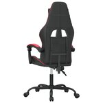vidaXL Chaise de jeu pivotante Noir et rouge Similicuir
