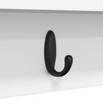 vidaXL Porte-manteau mural Blanc 100 x 10.5 x 18 cm Bois d'ingénierie