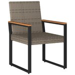 vidaXL Ensemble de meubles d'extérieur 3 Pièces Gris et Gris foncé