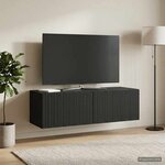 vidaXL Meuble TV mural Noir 98 x 41 x 30 cm Bois d'ingénierie