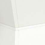 vidaXL Pots de jardin en pilier 2 Pièces  avec bol blanc de 35x35x73 cm en acier.