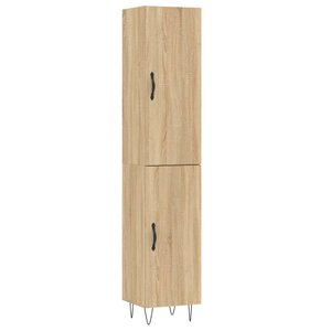 vidaXL Buffet haut Chêne sonoma 34 5x34x180 cm Bois d'ingénierie
